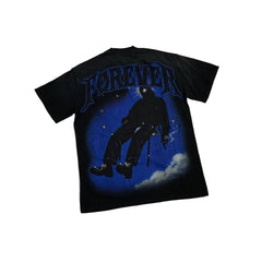 Duaa Sky Castle Rhinestone Cityscape Graphic Short Sleeve Tee