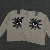 NOAH Cross Print Heavy Cotton Unisex Long Sleeve Tee Matcha Gray