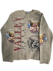 VALLEY DREAMS ANGEL VINTAGE Waffle Knit Long Sleeve Top