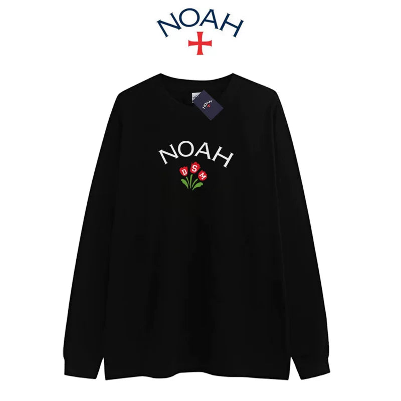 NOAH BWCJ 2024 Loose Crew Neck Couple Long Sleeve Cotton T-shirt