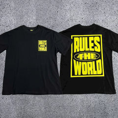 Corteiz RTW Box Logo T-Shirt – Black/Yellow