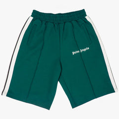 Palm Angels Classic Track Shorts - Dark Green/White