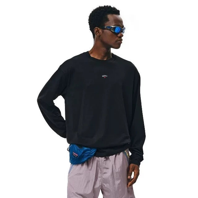 NOAH MARS Men Autumn Long Sleeve Tee Chest Cross Embroidery American Casual