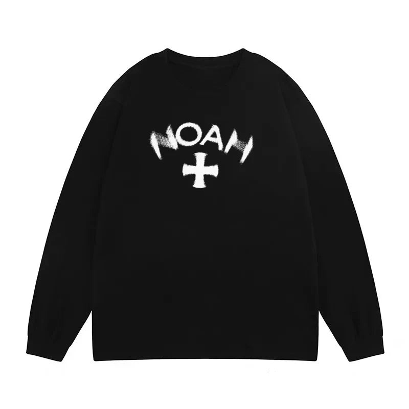 NOAH Phantom Print Unisex Long Sleeve Tee Retro High Street