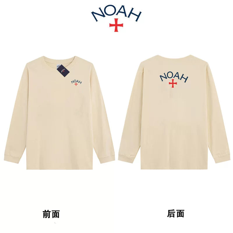 NOAH BWCJ Cross Print Heavy Cotton Unisex Long Sleeve Tee