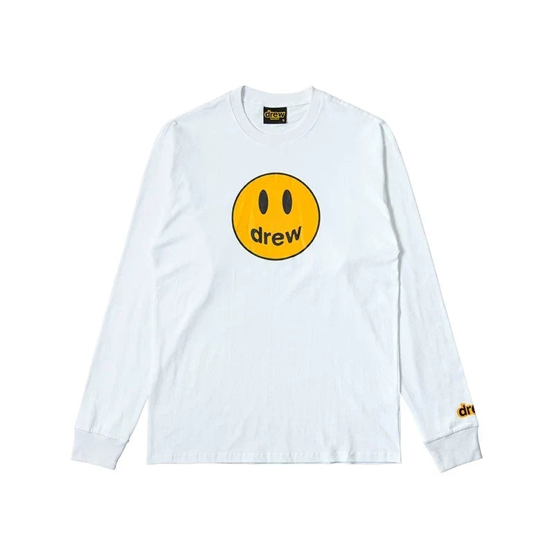 Drew House Classic Smiley Long Sleeve Tee, White