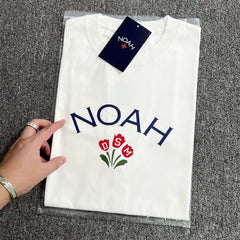 NOAH BWCJ 2024 Loose Crew Neck Couple Long Sleeve Cotton T-shirt