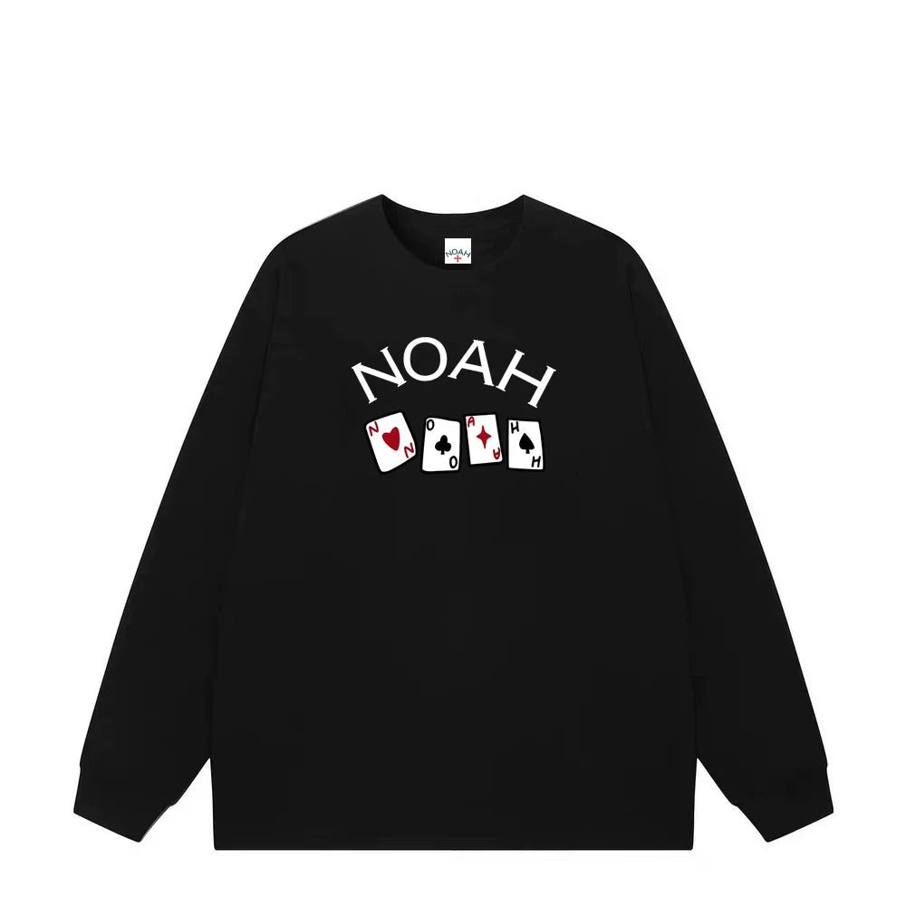 NOAH Loose Printed Heavyweight Cotton Couple Long Sleeve T-shirt