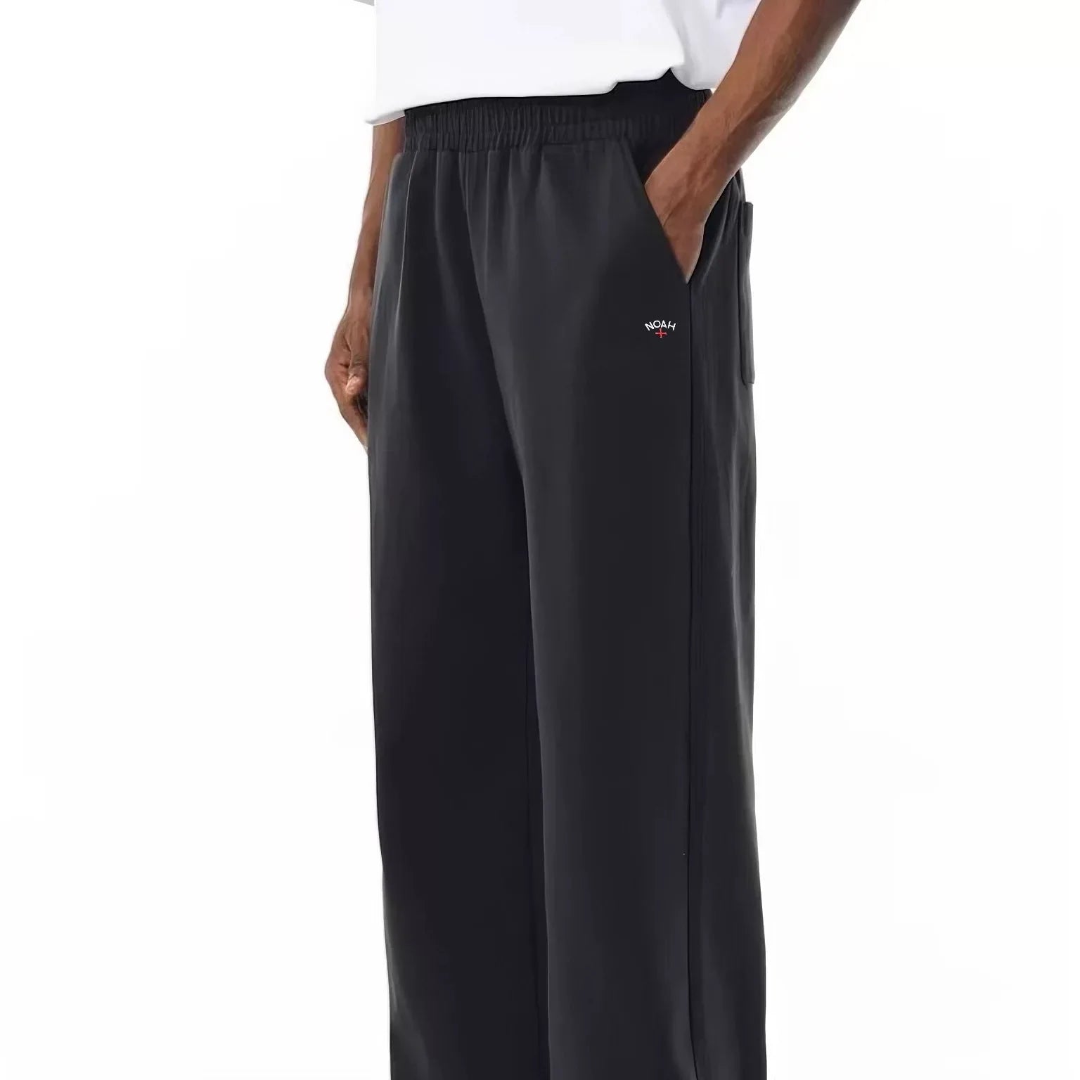 NOAH MARS Cross Logo Embroidered Micro Flared Sweatpants Men Casual Sports Pants