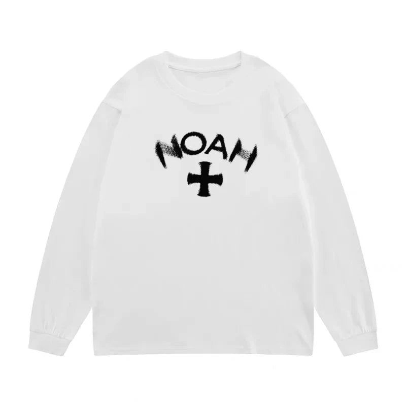 NOAH Phantom Print Unisex Long Sleeve Tee Retro High Street