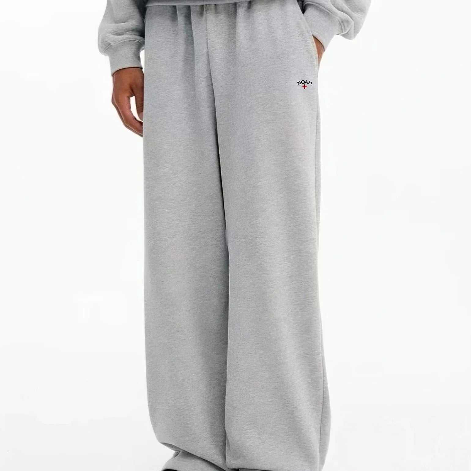 NOAH MARS Cross Logo Embroidered Micro Flared Sweatpants Men Casual Sports Pants