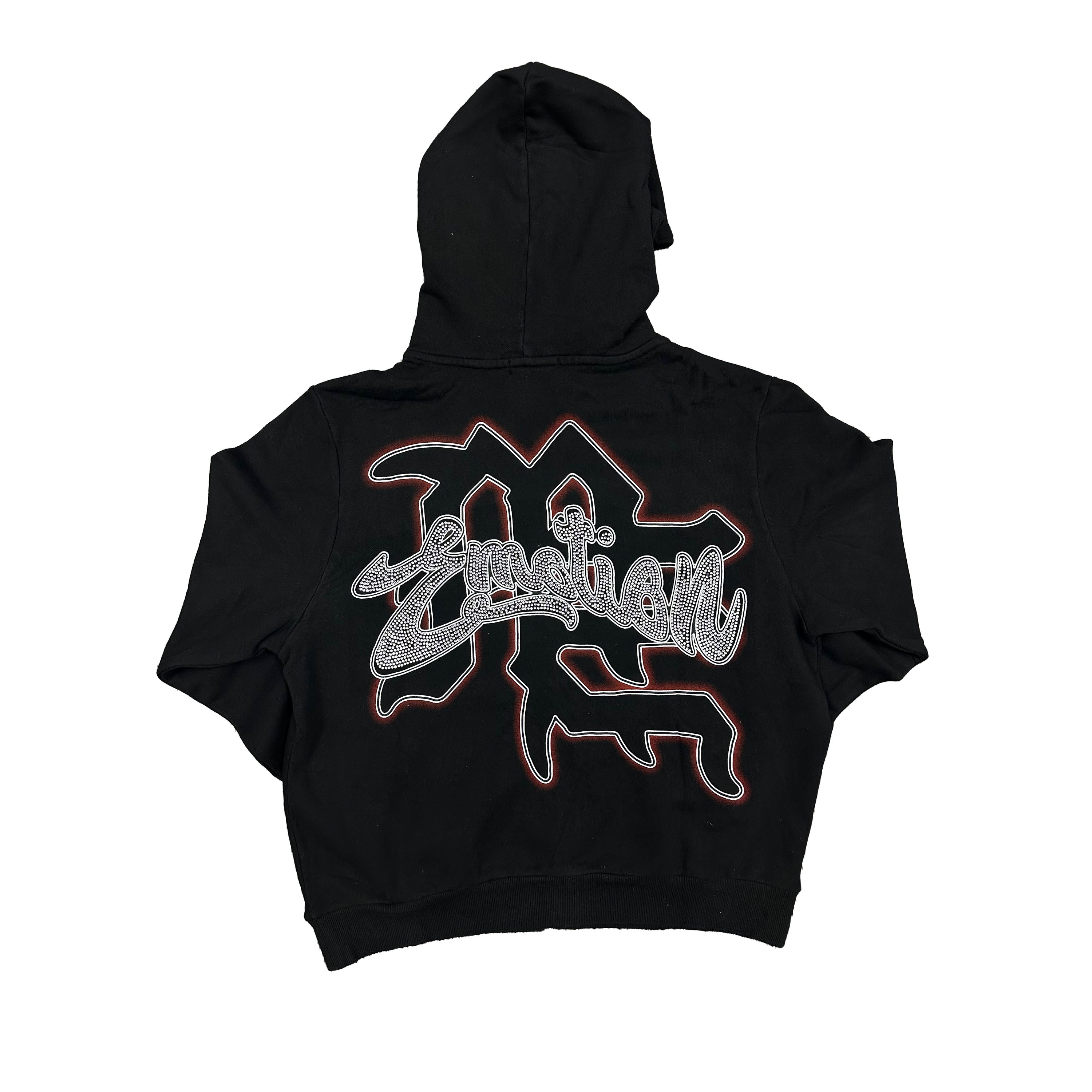 Mixed Emotion Angel Graphic Full Zip Hoodie